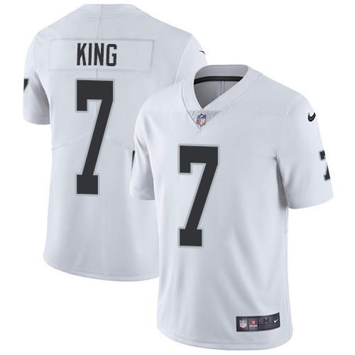 Nike Raiders #7 Marquette King White Men's Stitched NFL Vapor Untouchable Limited Jersey - Click Image to Close